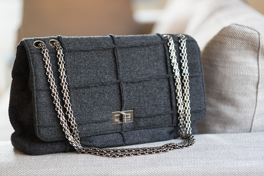 Chanel Gris tissus Lorette et jasmin